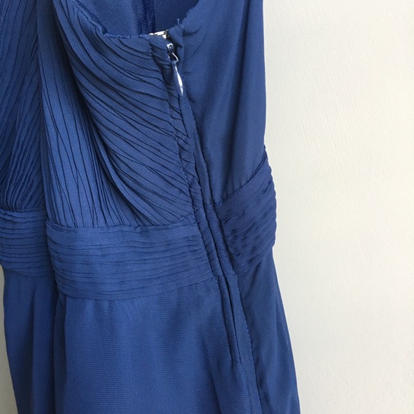 Tevolio Navy chiffon halter gown with pockets - Picture 7 of 17